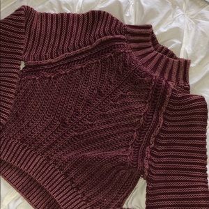 Free People Balloon Sleeve Knit Sweater
